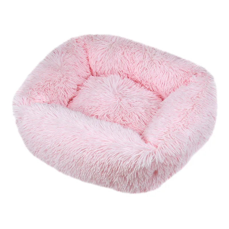 Luxury Dog Bed,  Square, Plush & Calming