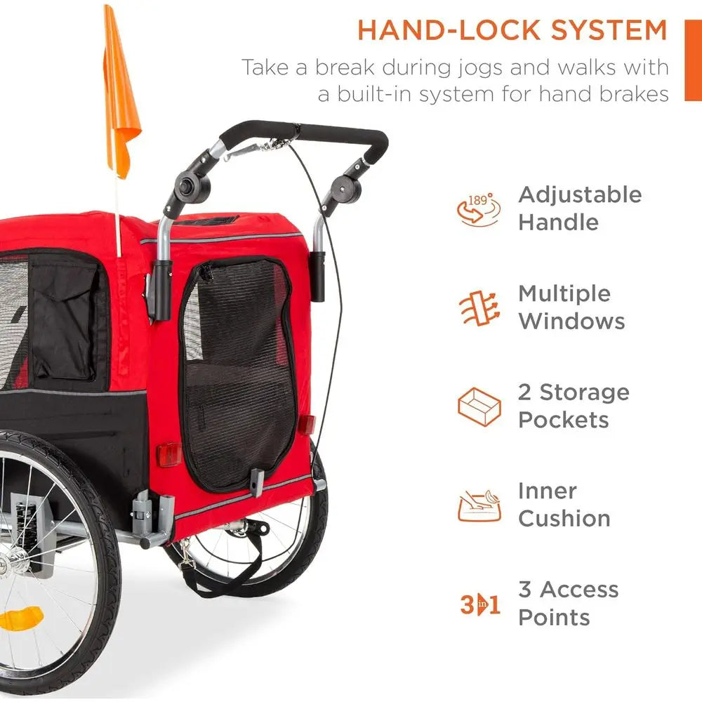 2-in-1 Dog Stroller and Bicycle Trailer,