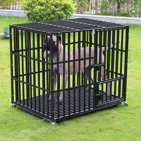 Heavy Duty, 37” or 46” Metal Cage, With Tray & Wheels