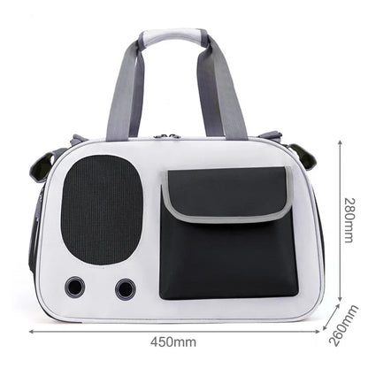 Foldable Airline Approved Pet Carrier Bag for Small Dogs Cats Rabbits Puppies - Durable Oxford Fabric Travel Tote with Ventilati