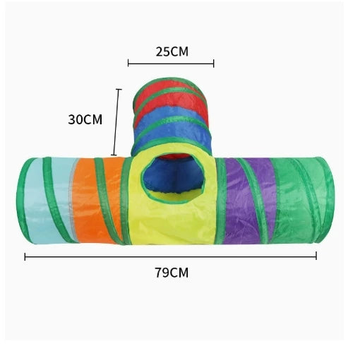 Foldable Cat Play Tunnel With T And Long Ways