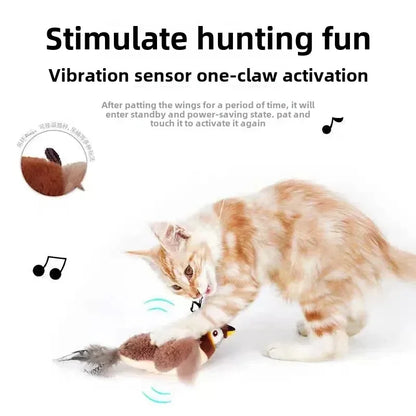 Cat Interactive Chirping Bird Toy (With Catnip)
