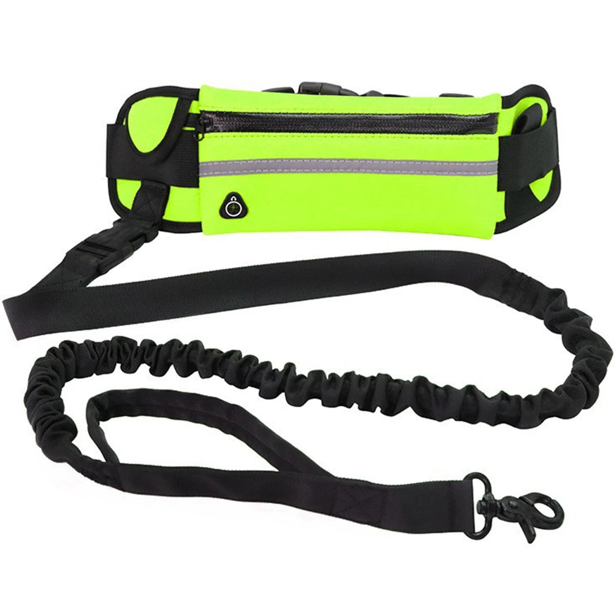 75Inch, Hands Free, Reflective Dog Leash With Waist Pack.