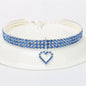3-Row Rhinestone, Cat  or Small Dog Collar