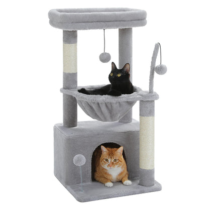 4-in-1 Cat Tree with Large Cat Condo.