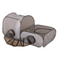 Foldable, Square, 2 Room Cat Play Tunnel.