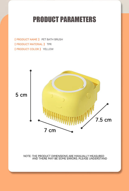 Pet Bath-Brush Silicone Shampoo Scrubber