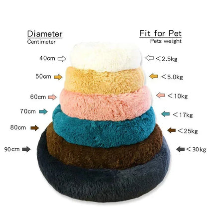 40-90cm Round Pet Bed for Cozy Sleeping