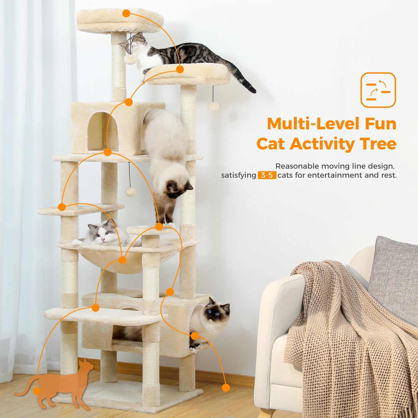 Large Cat Tree And Tower For Indoors