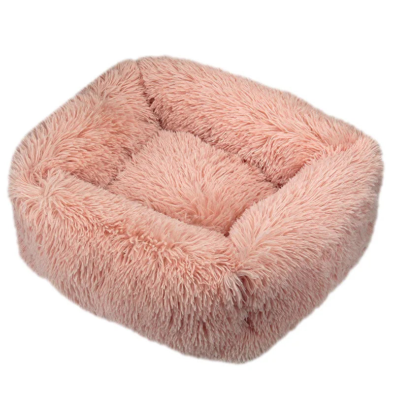 Luxury Dog Bed,  Square, Plush & Calming