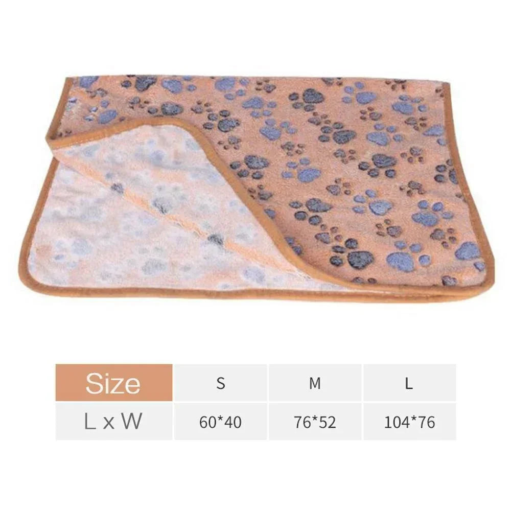 Soft, Fluffy, High-Quality Pet Blanket Cozy Cartoon Pattern Mat Warm Comfortable Blanket for Cats Dogs