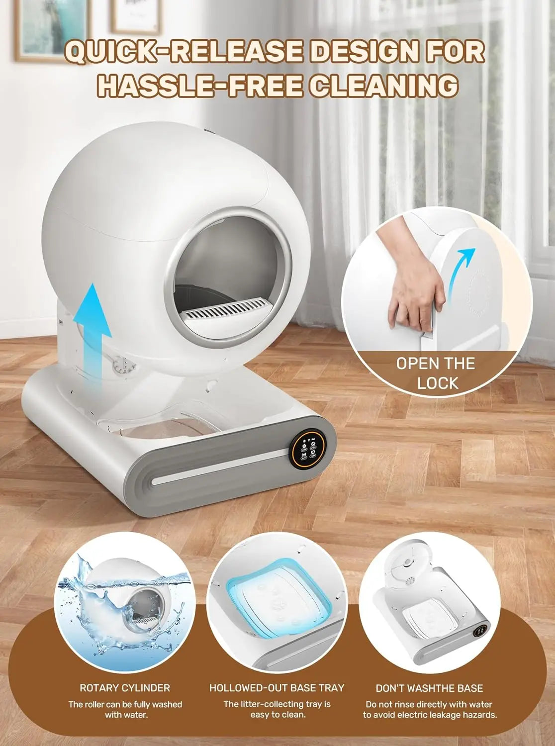Automatic Self-Cleaning, Smart, Cat Litter Box