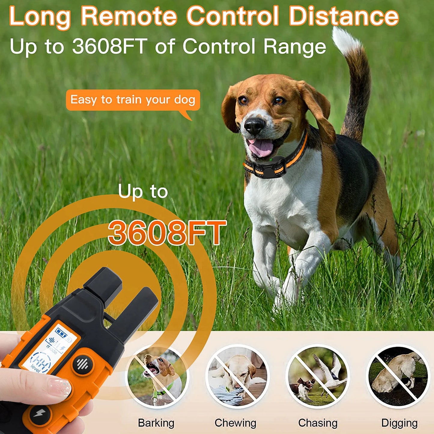3300Ft Electric Dog Training Collar Remote Control