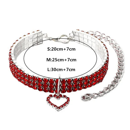 3-Row Rhinestone, Cat  or Small Dog Collar