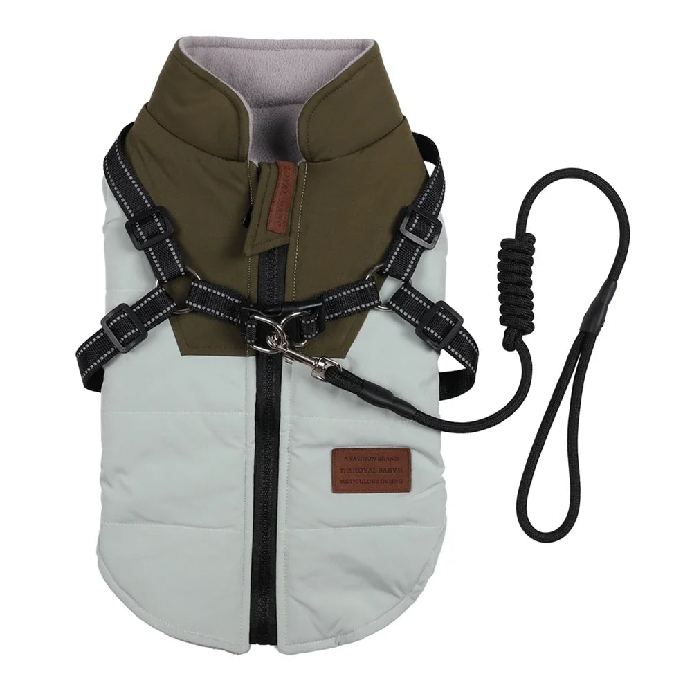 Winter Pet/Dog Jacket With Harness