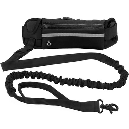 75Inch, Hands Free, Reflective Dog Leash With Waist Pack.