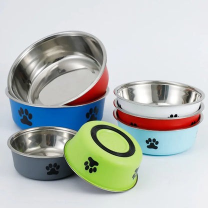 Stainless Steel Bowl with Non-Slip Rubber Base