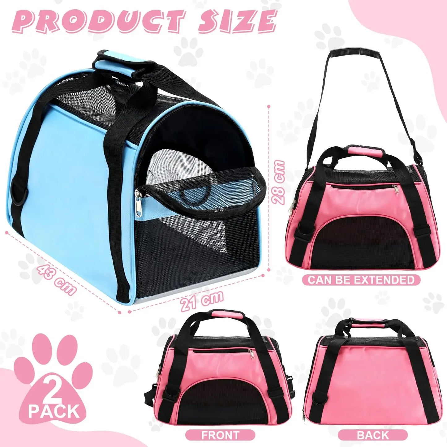 Portable Cat & Small Dog Carrier