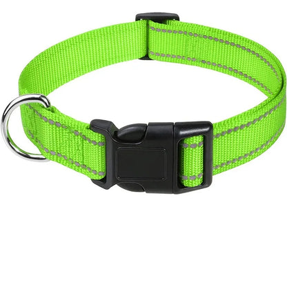 Dog Collar, Reflective, Many Color Varieties