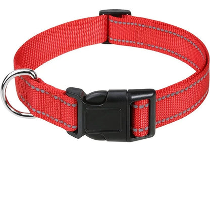 Dog Collar, Reflective, Many Color Varieties
