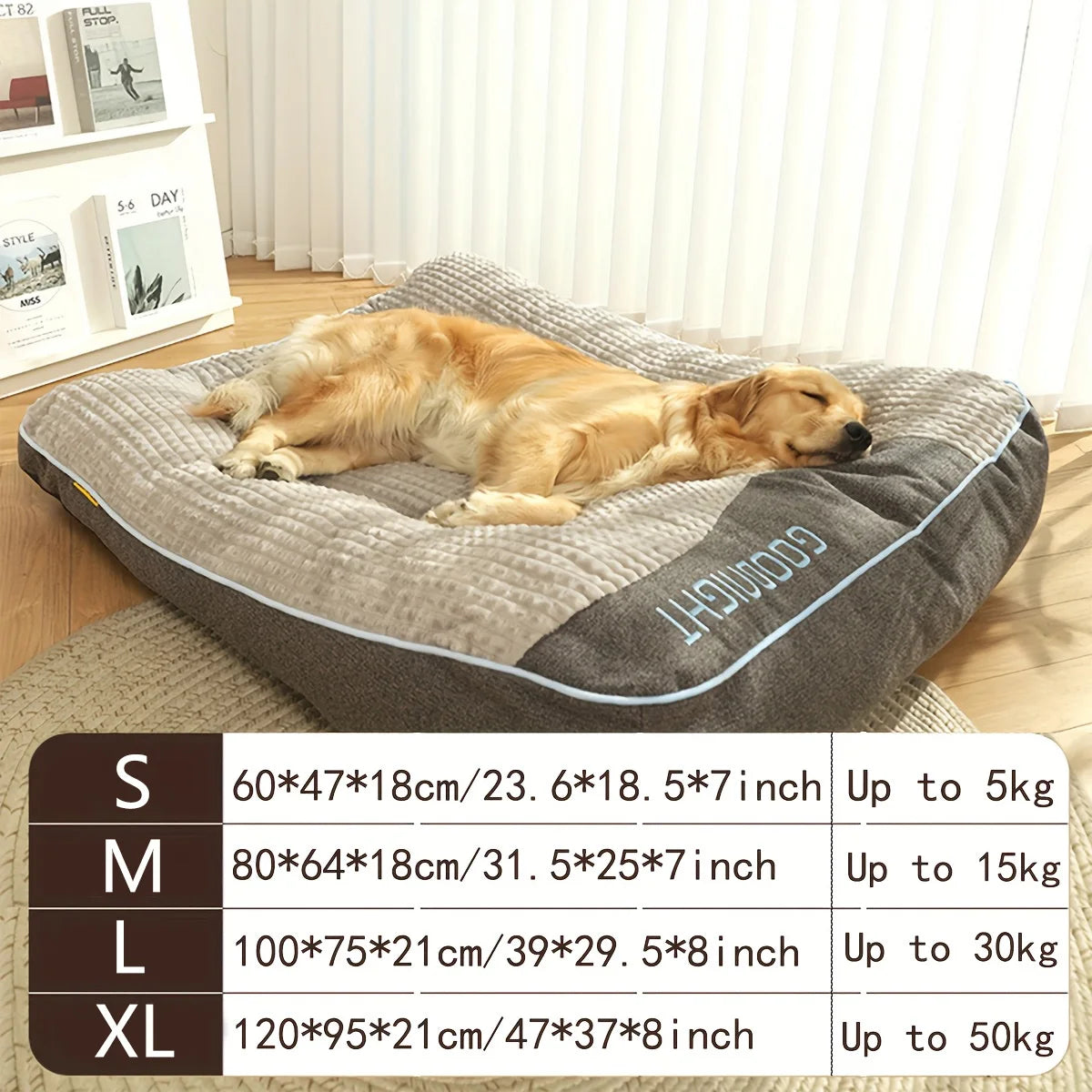 Extra Thick,  Orthopedic, Extra Large Dog Bed 47inch for Large Dogs, Orthopedic Dog Mat for Large Senior Dogs,Durable Kennel Cush