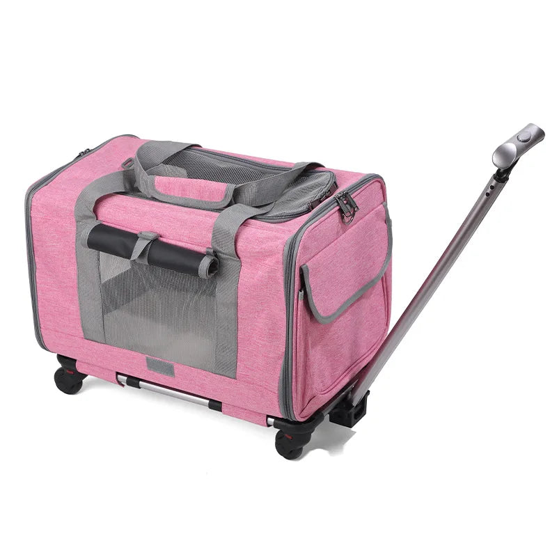Wheeled Carrier For Up To 15lbs Pets