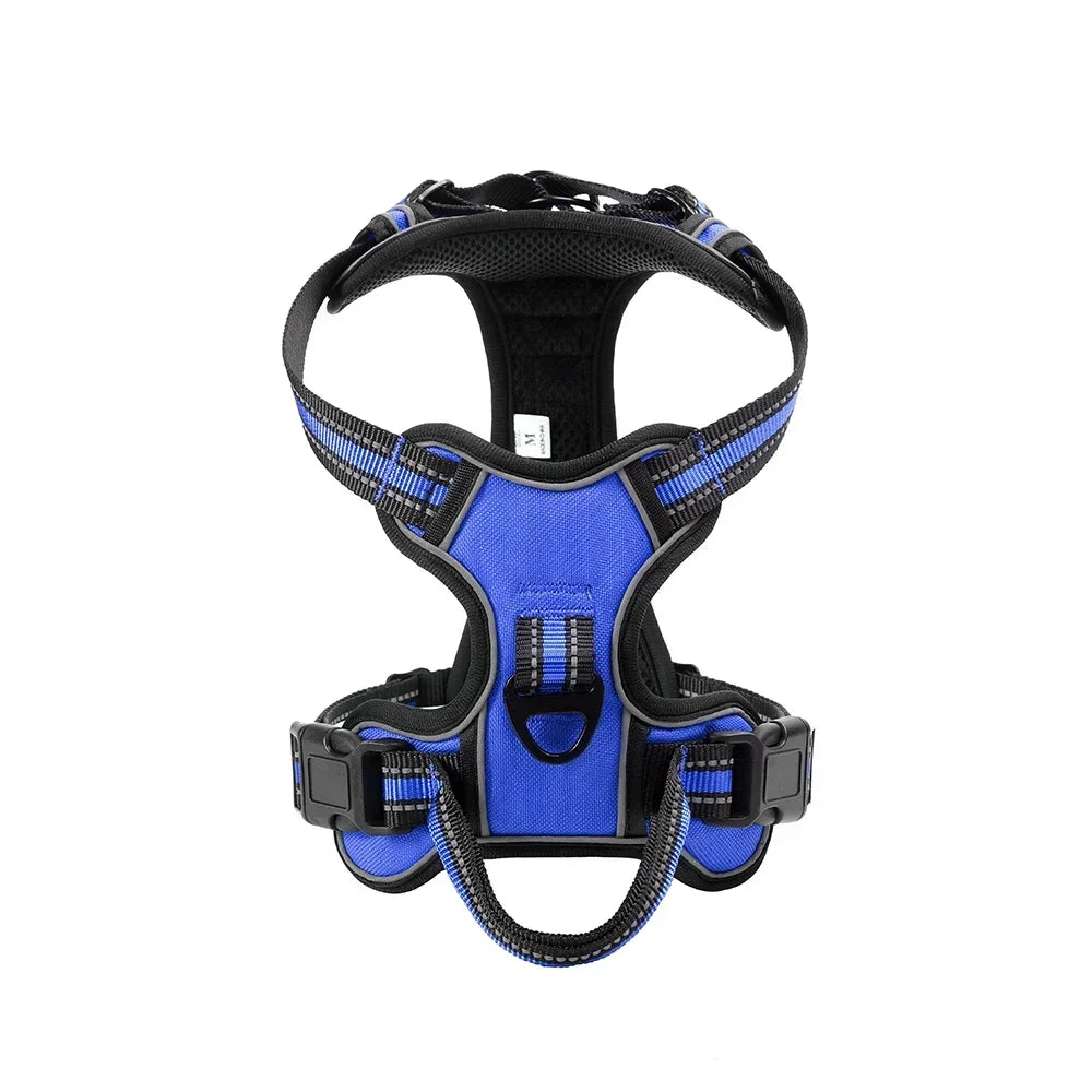 Adjustable, Reflective, Nylon Dog Harness Vest.