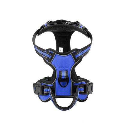 Adjustable, Reflective, Nylon Dog Harness Vest.