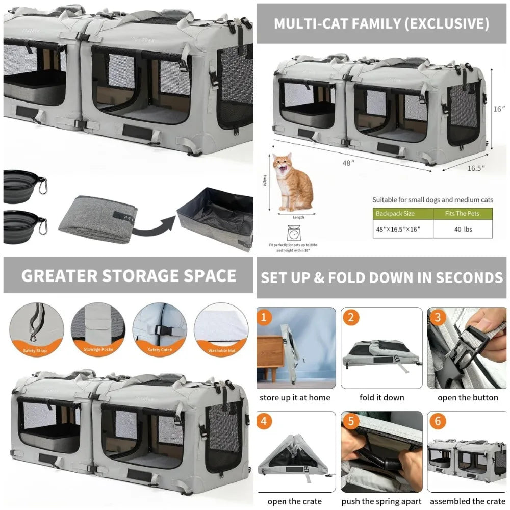 Cat And Small-Medium Dog, Soft-Sided Carrier.