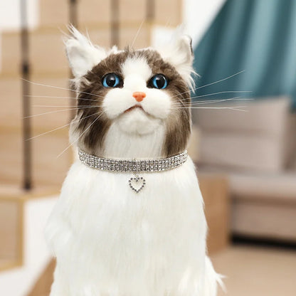 3-Row Rhinestone, Cat  or Small Dog Collar
