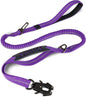 Reflective Shock Absorbing Pet Leashes with Car Seatbelt for Large Dogs Heavy Duty Tactical Bungee Dog Leash No Pull Dog Leash