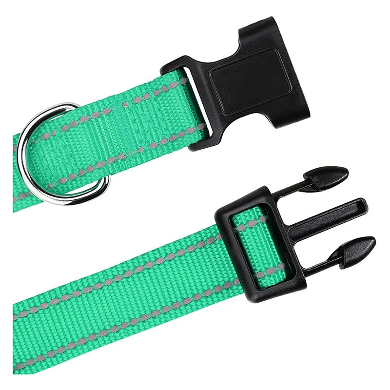 Dog Collar, Reflective, Many Color Varieties