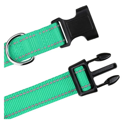 Dog Collar, Reflective, Many Color Varieties
