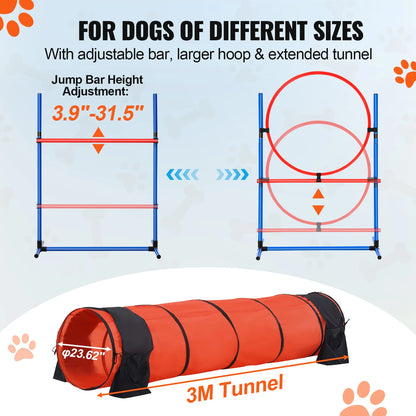 Dog Agility Training Equipment 5PCS Set With Bag