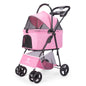 3-in-1 Folding Pet Stroller with Removable Carrier