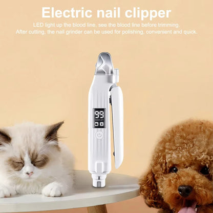 2-in-1 Electric Pet Nail Trimmer Grinder
