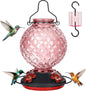 Hummingbird Feeder for Outdoors, 25 OZ Glass, Leak Proof.