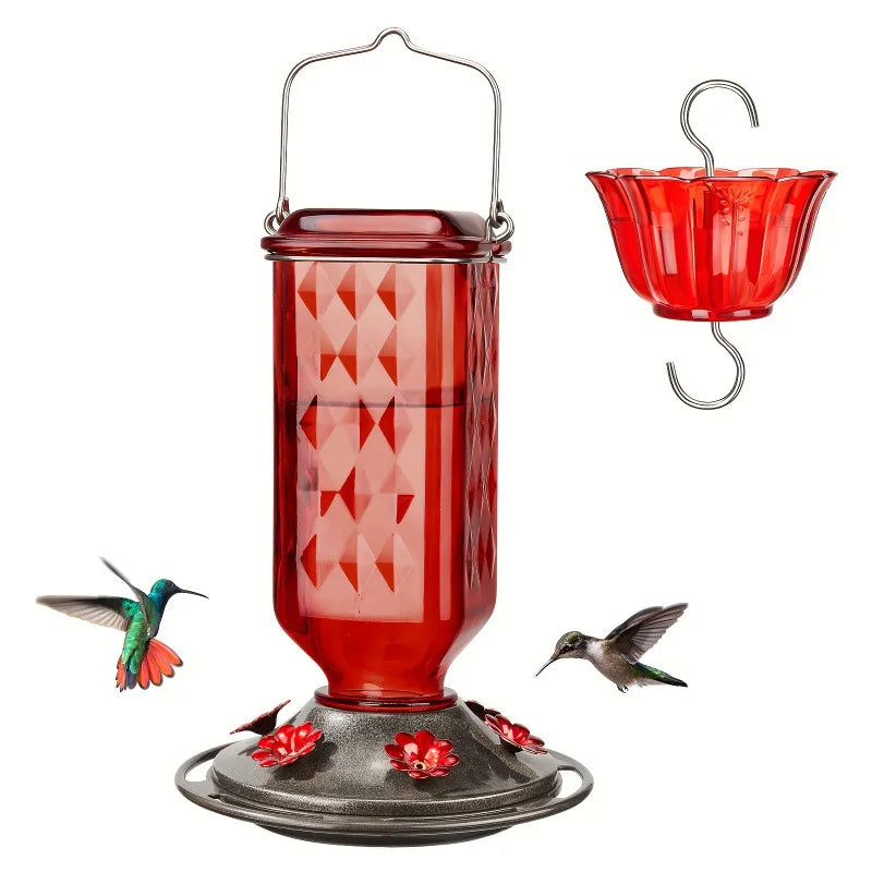 Outdoor Hummingbird Feeder, 24oz With Ant Moat