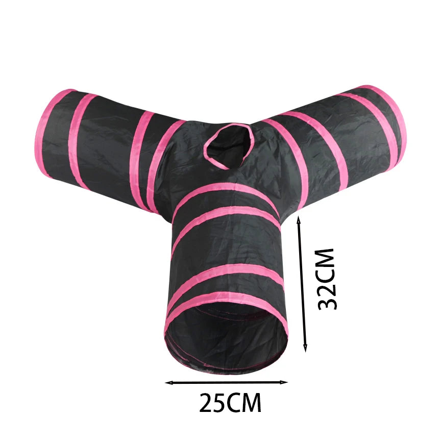 Cat Y-Tunnel Pet Tube Collapsible Play Toy