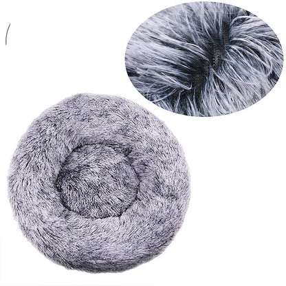 Round, Cozy Pet Bed For Warm Sleeping