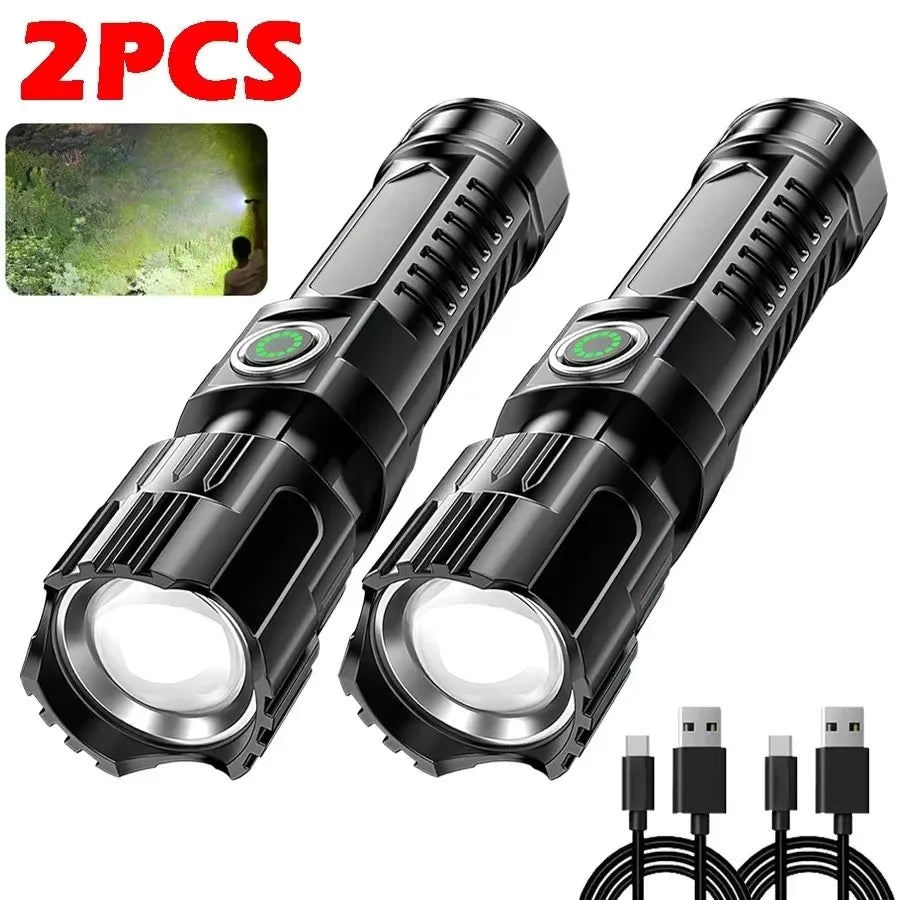 High Power LED Flashlight, USB Rechargeable