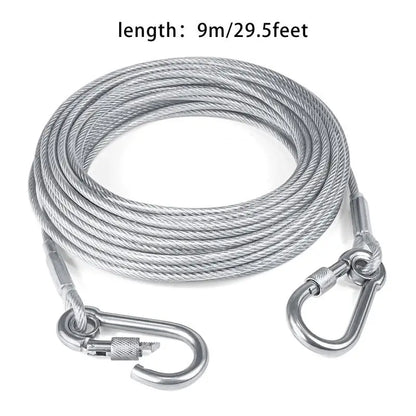 Double-headed Dog Tie Out Cable Leash
