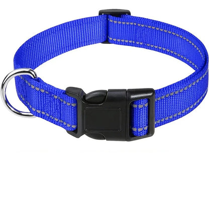 Dog Collar, Reflective, Many Color Varieties