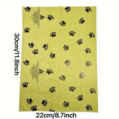 10 Rolla (15 per roll) Extra Thick Dog Poop Bags (Approx. 9"x12"), Leak-Proof Paw Print Pet Waste Bags