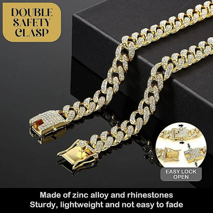 Gold Color, Luxury Pet Chain-Collar Necklace