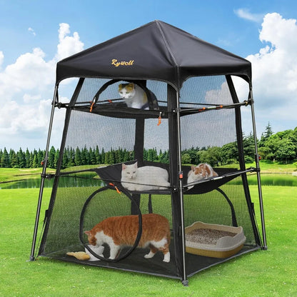 Extra Large, Indoor-Outdoor Cat Enclosure --Portable.