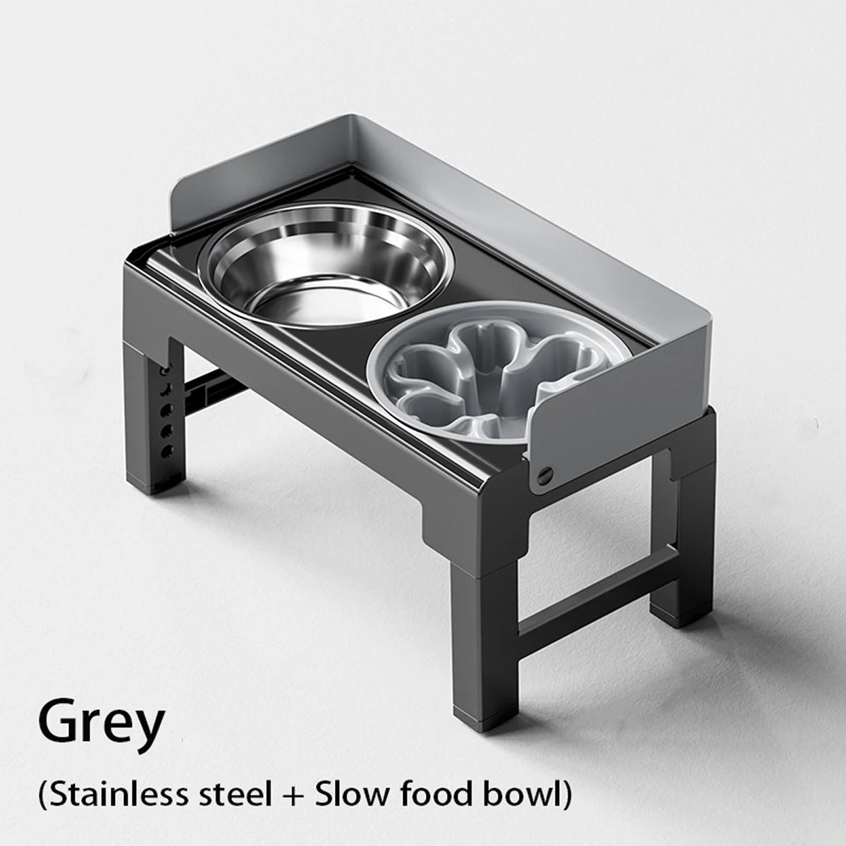 Collapsible Elevated, Adjustable Stainless Dog Bowls.