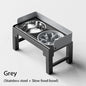 Collapsible Elevated, Adjustable Stainless Dog Bowls.