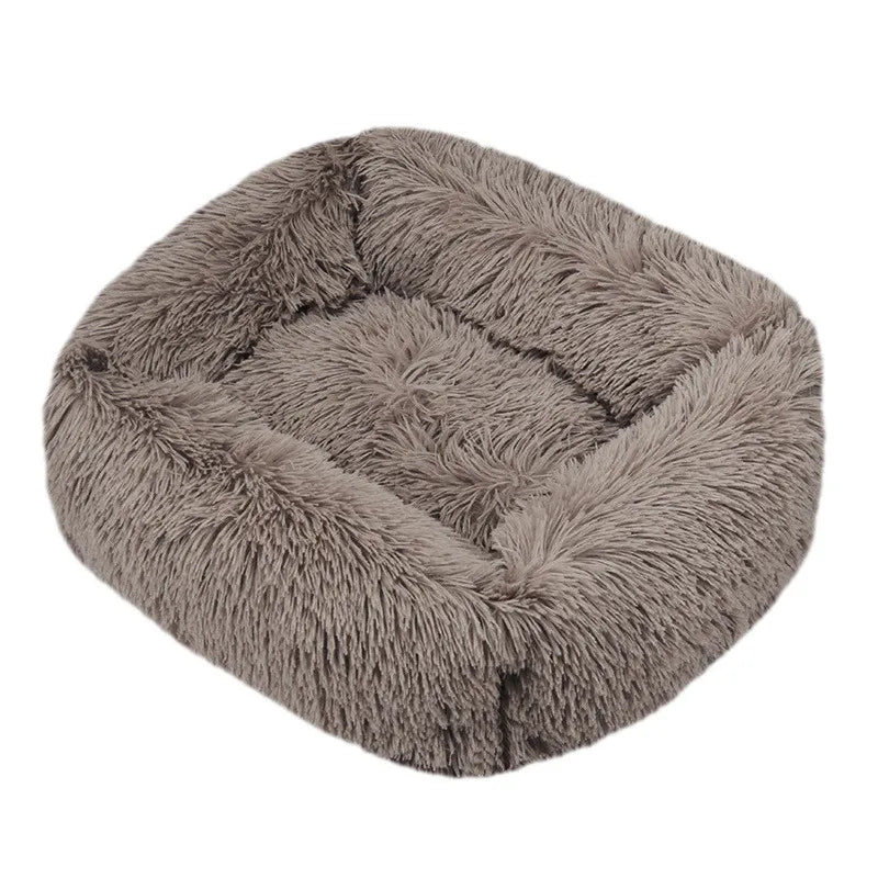 Luxury Dog Bed,  Square, Plush & Calming