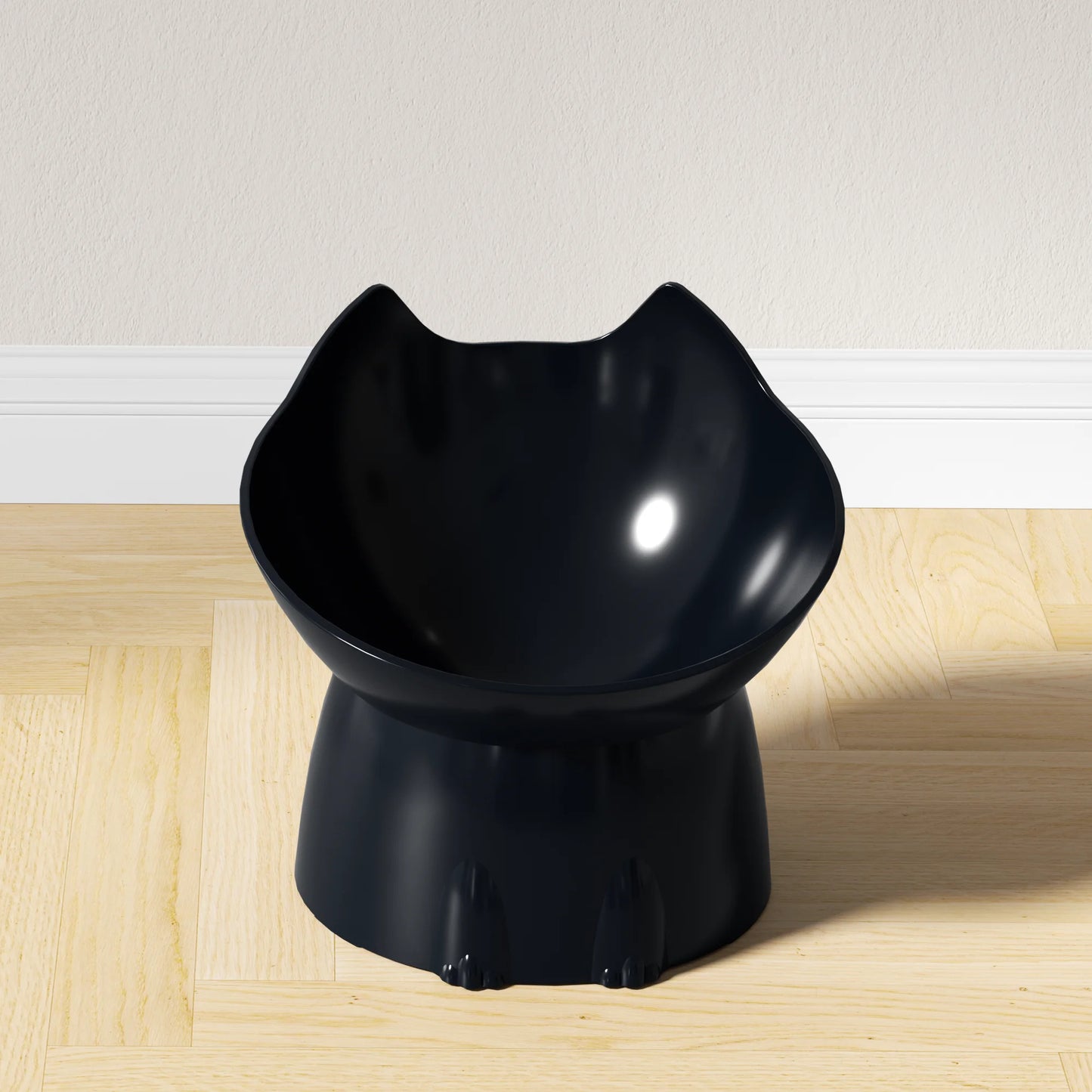 Elevated Plastic Cat Feeding Dish